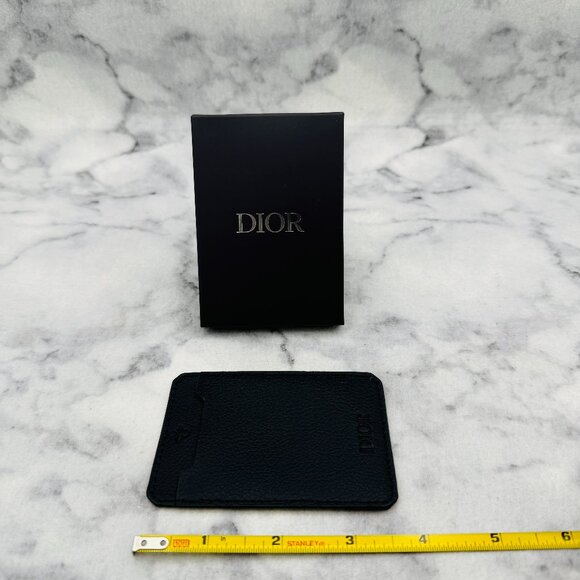 Dior Smartphone Card Holder,Black Leather,Slim Porte-Carte, 3.5x2.5 in-Boxed-NEW - Picture 5 of 9